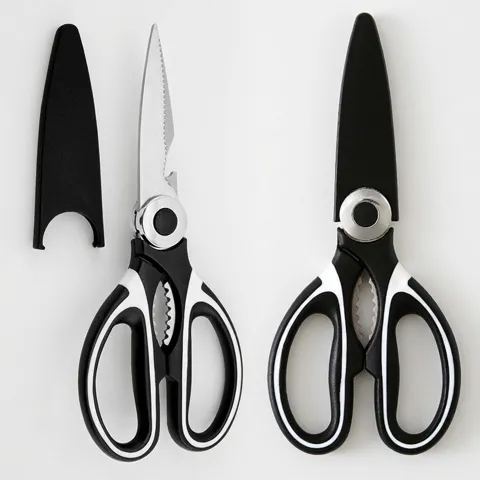 선착순특가) 다용도 주방가위, 블랙, 21cm, 2개