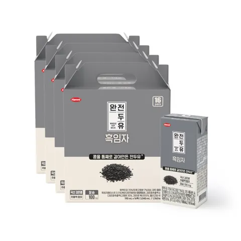 선착순특가) 한미 완전두유 흑임자, 190ml, 64팩