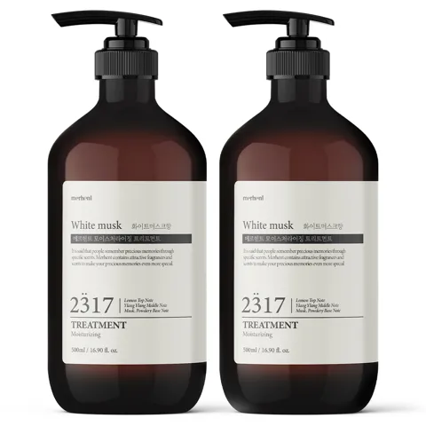 선착순특가) 메르헨트 모이스처라이징 트리트먼트, 화이트머스크향, 500ml, 2개