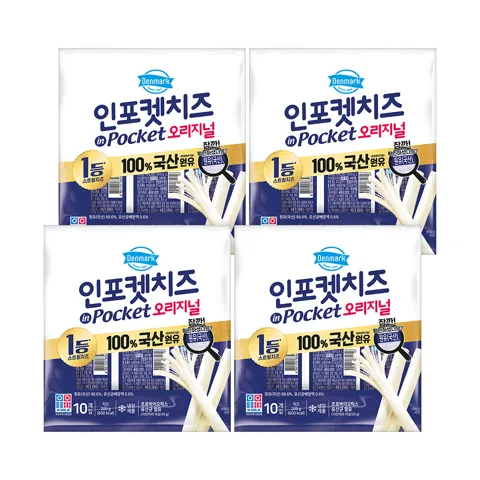 선착순특가) 동원 덴마크 인포켓치즈 오리지널, 20g, 40개