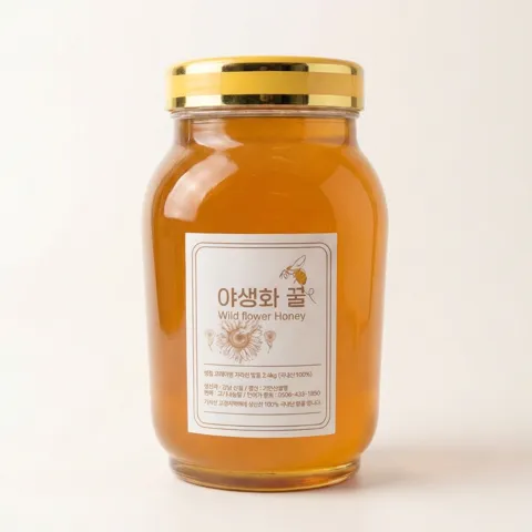 선착순특가) 지리산 자연벌꿀 야생화벌꿀, 2.4kg, 1개