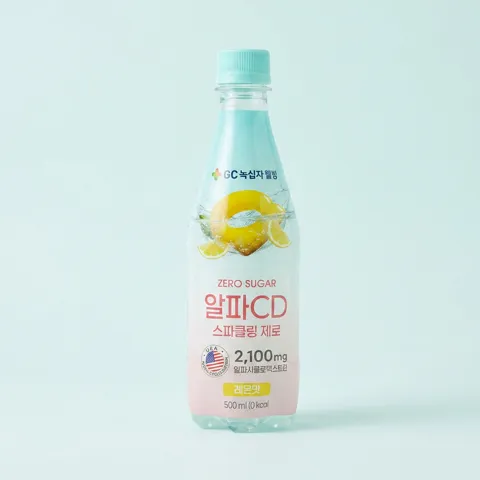 선착순특가) GC녹십자웰빙 알파CD 스파클링 제로, 레몬맛, 500ml, 24개