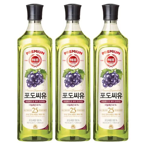 선착순특가) 해표 포도씨유, 900ml, 3개