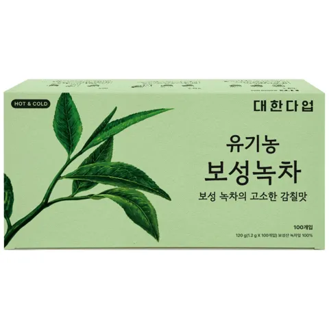 선착순특가) 대한다업 유기농 보성녹차, 1.2g, 100개입, 1개