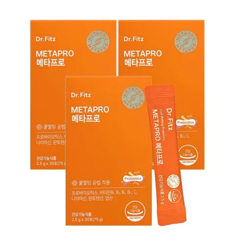 선착순특가) 닥터피츠 메타프로 슬림핏 유산균, 2.5g, 30포, 3박스