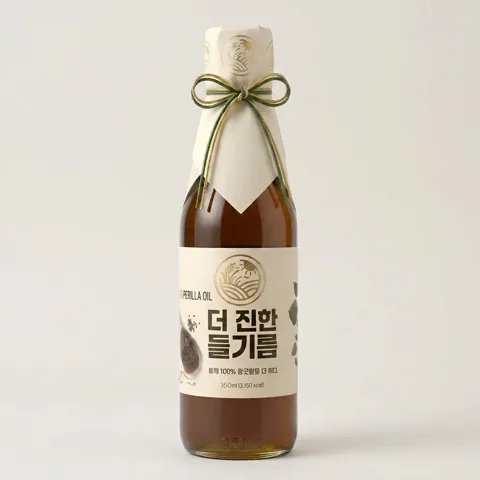 선착순특가) 들녘 전통압착 더 진한 통들깨 백퍼센트 들기름, 350ml, 2개
