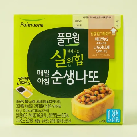 선착순특가) 풀무원 매일아침 순생나또, 49.5g, 46개, 1개