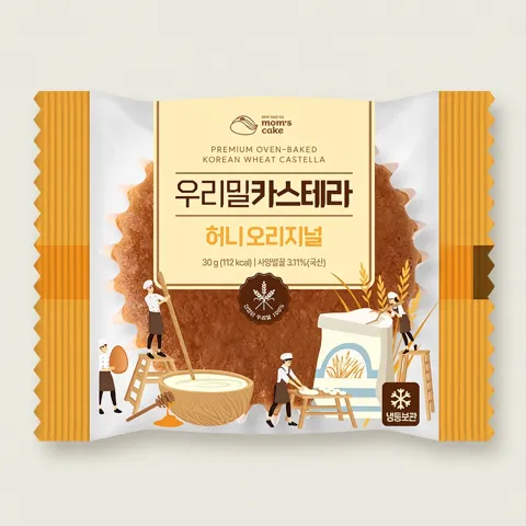 선착순특가) 맘스케이크 우리밀 카스테라, 오리지널, 30g, 30개
