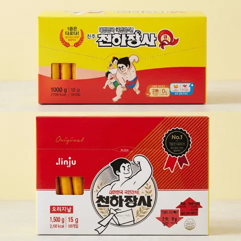 선착순특가) 진주햄 천하장사 큐 소시지 결합구성, 1000g + 1500g, 1개