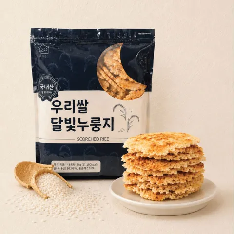선착순특가) 우리쌀 달빛누룽지, 3kg, 1개
