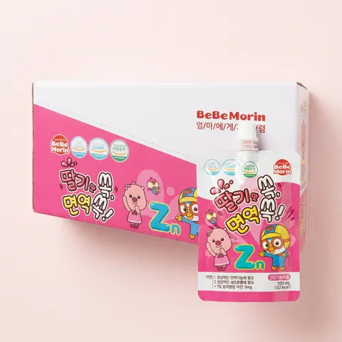 선착순특가) 뽀로로 아연면역음료, 딸기맛, 100ml, 10개