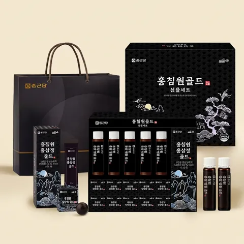 선착순특가) 종근당 홍침원 골드 프리미엄 선물세트, 1박스 + 쇼핑백