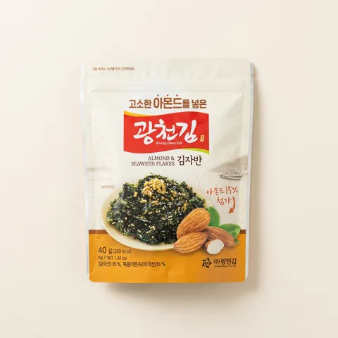 선착순특가) 광천김 고소한 아몬드를 넣은 김자반, 40g, 10봉