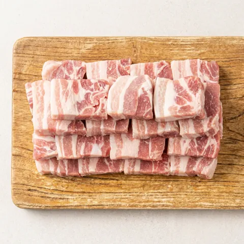 선착순특가) 고기중독 한입삼겹살, 500g, 2개