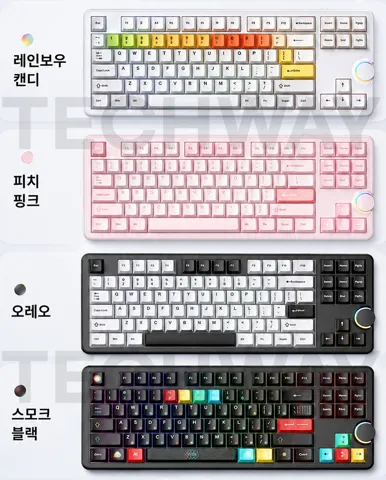 AULA 독거미 F87S 3모드 기계식 키보드 8K 블루투스 10000mAh 가스켓
