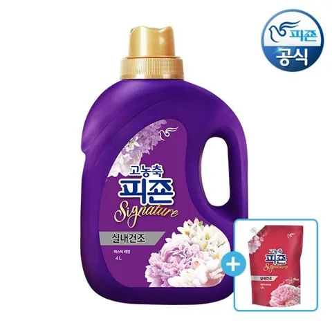 피죤 고농축 실내건조 섬유유연제 시그니처 4L 용기 1개+증정 (14,900원) (무