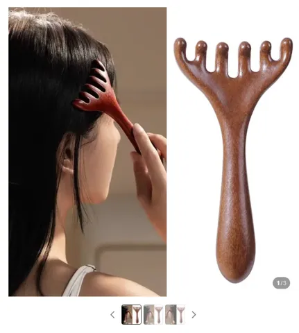 천연 단목 괄사 두피 마사지 빗 4900원 (무배)
