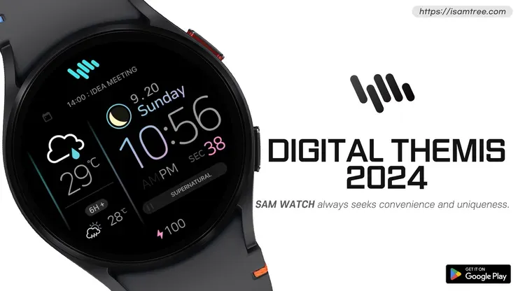 [WearOS] SamWatch Digital Themis 2024 일시 무료